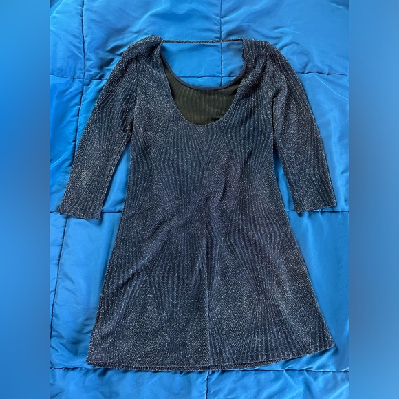 Sparkly Blue Mini Dress - Picture 2 of 4